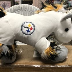 Pittsburgh Steelers Black & Gold Plush Unicorn