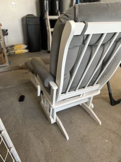 Dutailier Victoria Reclining Glider and Ottoman in Grey White for Sale in Scottsdale AZ OfferUp