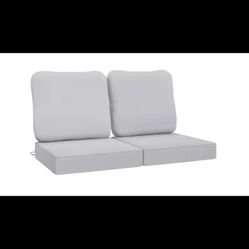 24" X 24" Outdoor Square Waterproof Removable Sofa Cushion Light Gray (2-Pack)
