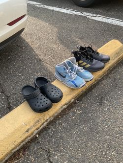 Kids adidas and Nikes size 4 kids crocs size 5 everything for 25.00