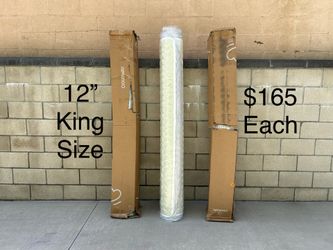 NEW 12" King Size Hybrid Mattress w/Individual Pocket Springs *$165 ea, NEW DAMAGE BOX*