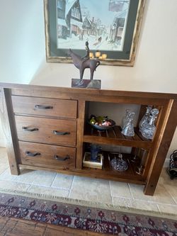 Ashley Furniture Rustic Wood Buffet Table