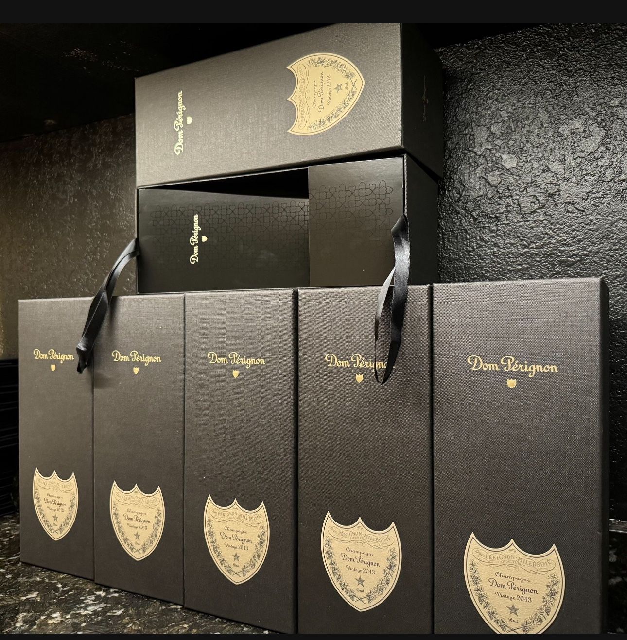 2013 Vintage Dom Perignon Champagne Brut Empty Boxes