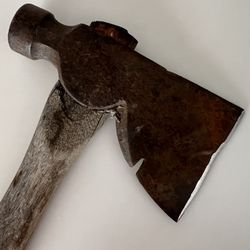 Vintage Roofing Hammer / Hatchet  / Axe / Wood Handle