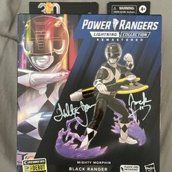 Power Rangers Lightning Collection Remastered Black Ranger Signed Figure