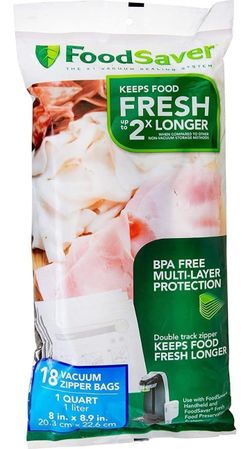 Replacement For Compatible With Vacuum Seal Zipper Bags, 1 Q, Combo 2 ×18 count