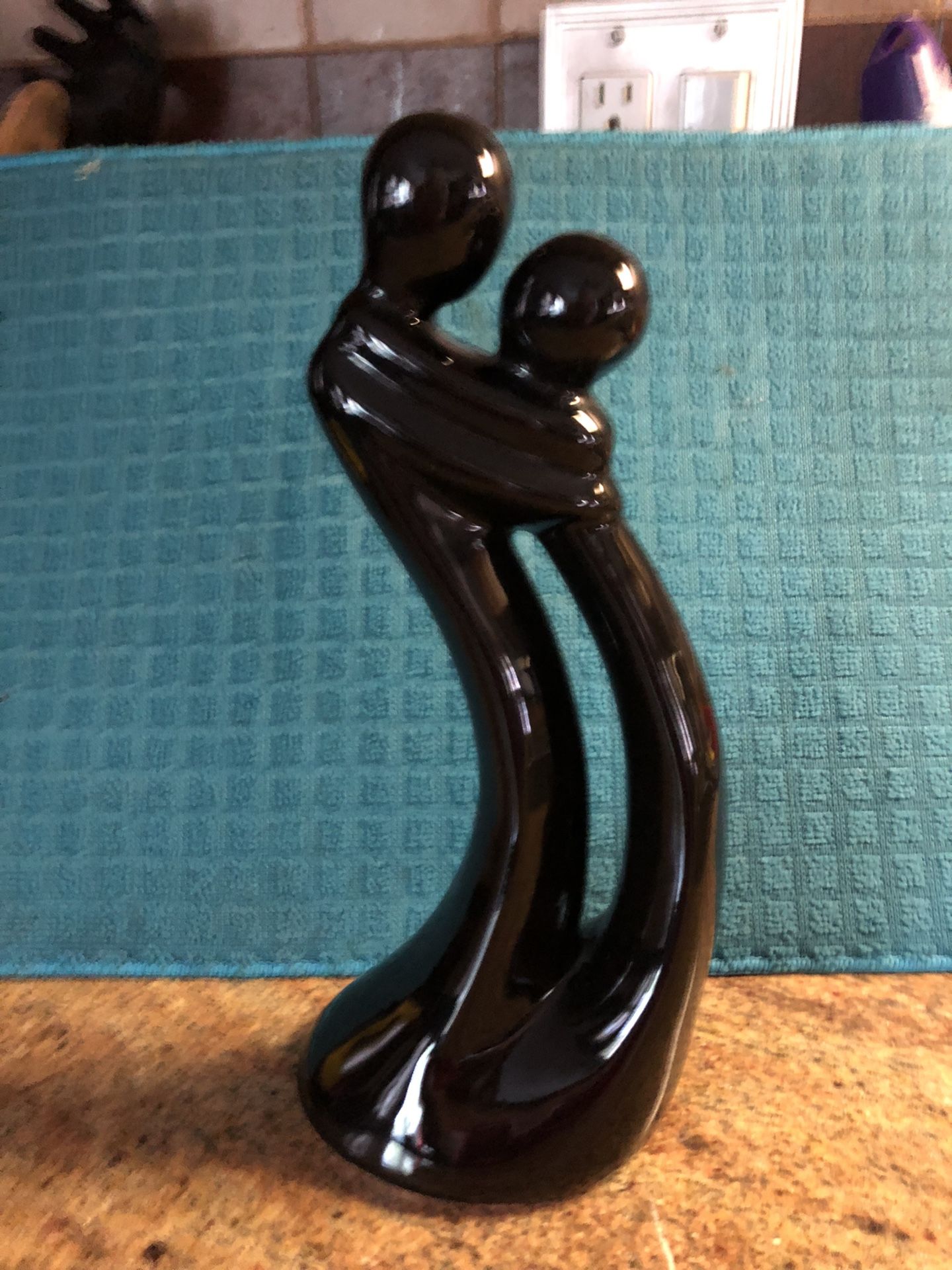 10” WEDDING ENGAGEMENT CAKE TOPPER CERAMIC LOVERS KEEPSAKE 
