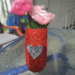 Flowers And Vase Valentine's Gift