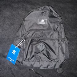 ADIDAS Originals National Plus Backpack 3 Stripe Black / White New With Tags $60 Retail Value