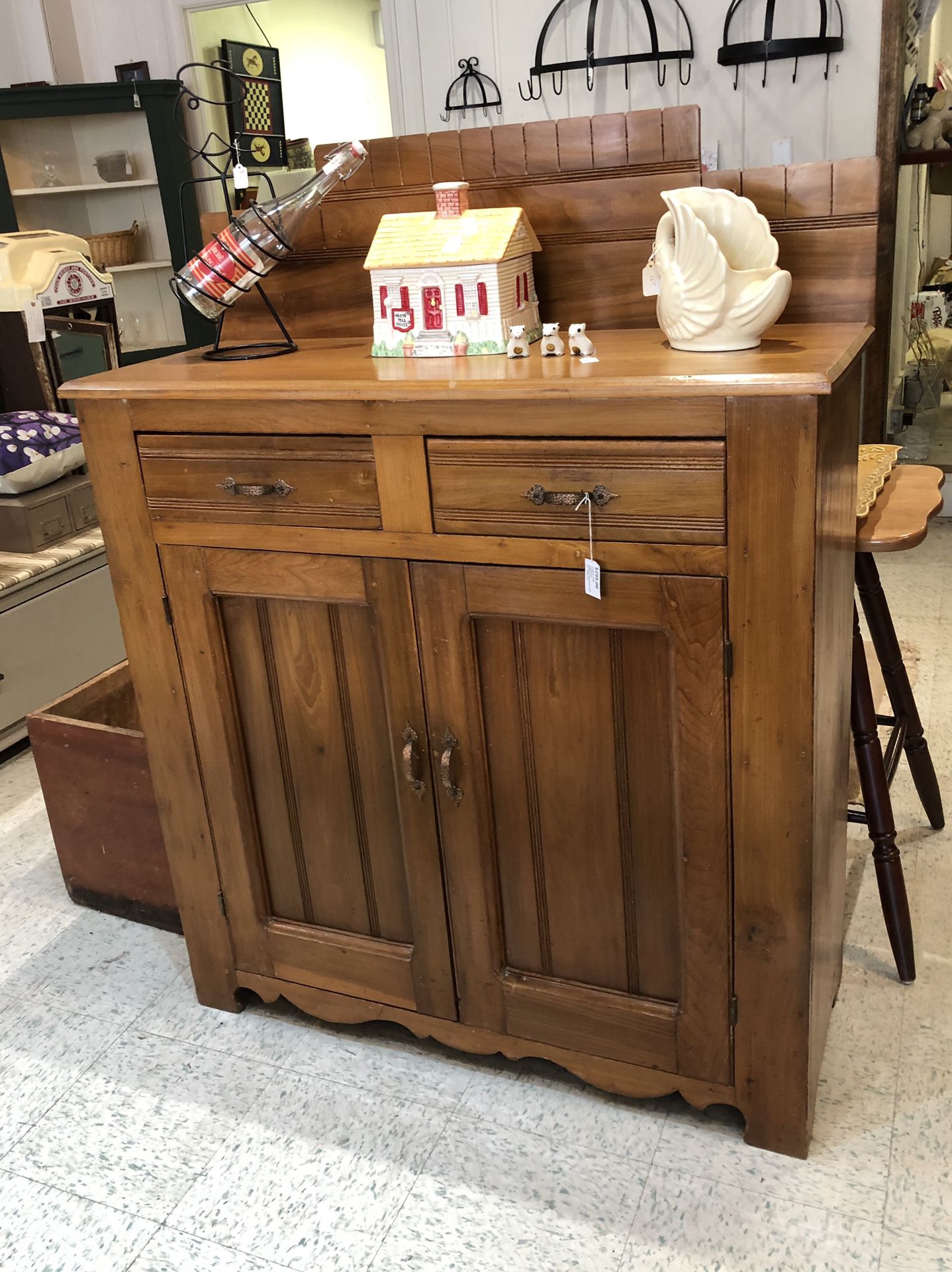 Antique pine jelly cupboard