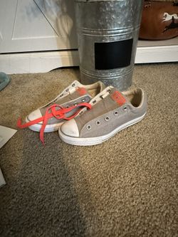 Converse Girls Chuck Taylor All Star 643720F Gray Casual Shoes Sneakers Size 4