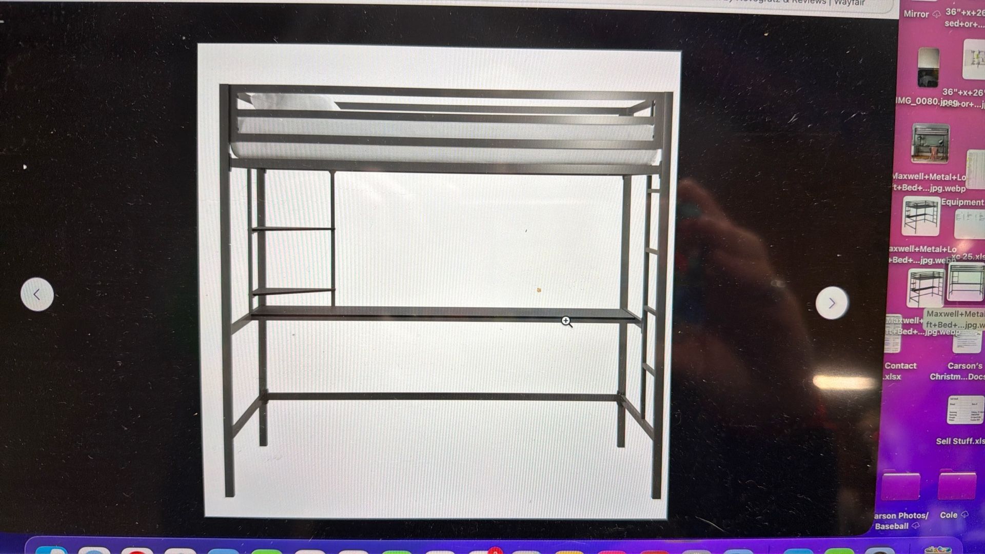 Metal Loft Bed - Full