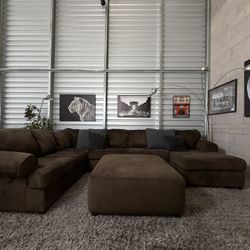 Large Sectional + Ottoman - Free Delivery 