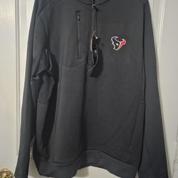 Houston Texans Large Antigua Quarterzip Pullover $95 Retail 
