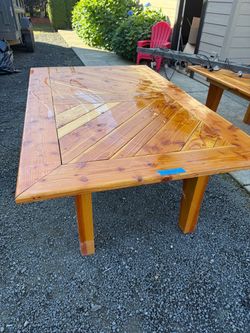 Wood table handmade