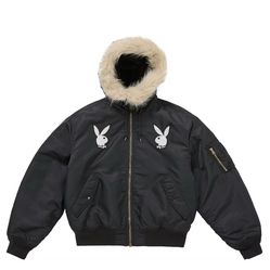 Supreme Playboy Hooded MA-1 Black
