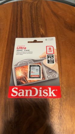 SanDisk 8GB Class 10 Ultra SDHC Card Speed up to 40MB/s