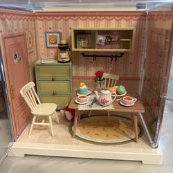 Two rolife doll house mini living room dining roo
