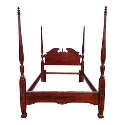Dark Cherry King Four-Poster Bed 🛏️