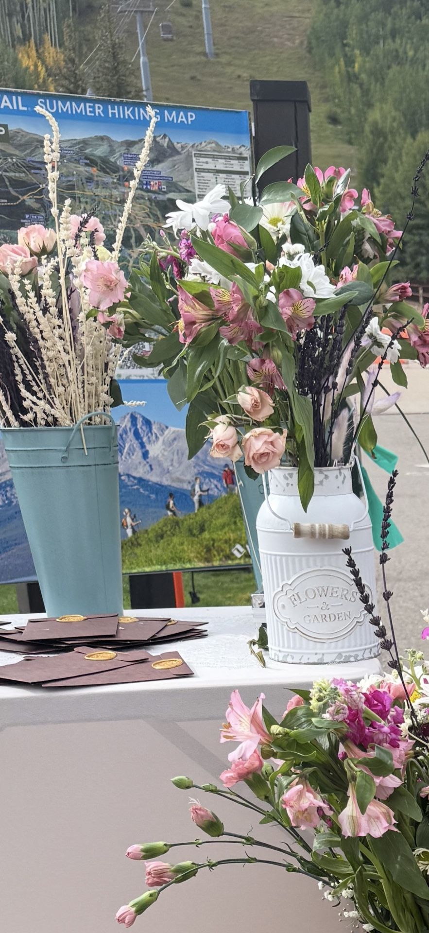 Galvanized Metal Flower Vases