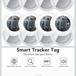 New [Apple MFi Certified] (iOS Only) Air Tracker Tags-16 Pack (White), Bluetooth Tracker for Apple Find My, Replaceable Battery, Key Finder and Item L