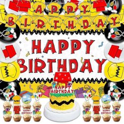 Red dog house birthday party decorations supplies.