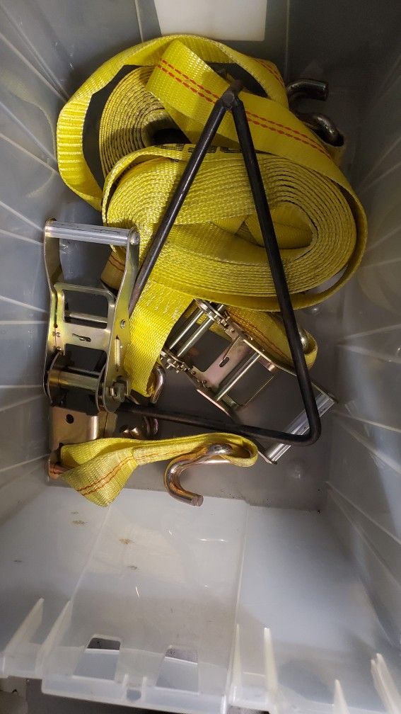 Two 2" Heavy Duty Rachet Straps 