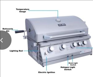 Drop in STAINLESS STEEL BBQ GRILL