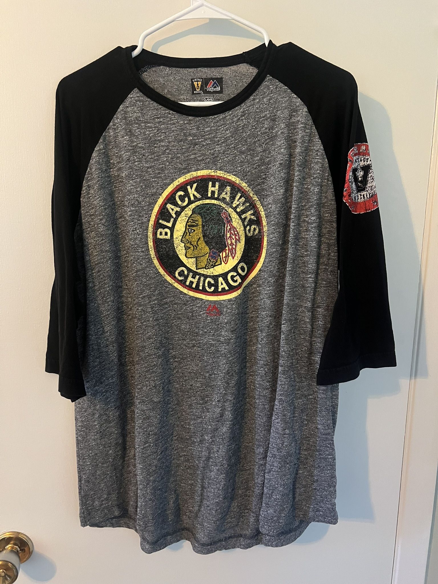 Chicago Blackhawks (L) Vintage Classic 3/4 Shirt