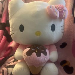 cute hello kitty plusie ! hello kitty, plush toy, kawaii, character plush, adorable, cute decor, soft toy, collectible, pastel pink