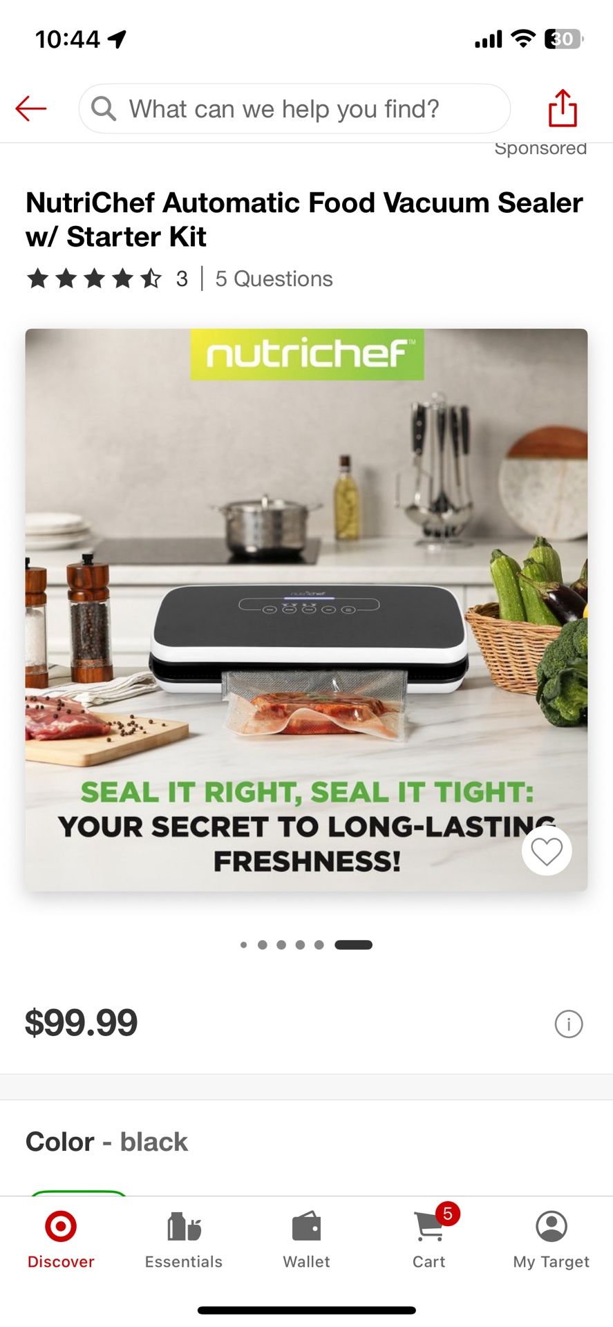 Food Vacuum Sealer - Brand New