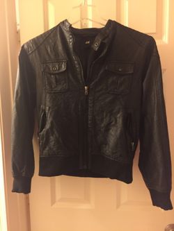 Woman's imitation leather jacket