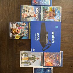 New, Unopened DVD Player With 7 DVDs