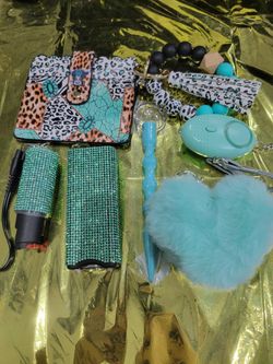 Teal Wristlet Safety Keychain