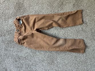 Kids Brown Slim Fit Pants