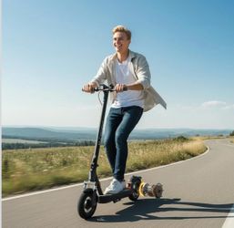 Electric Scooter Come With Turn Lights for Adults with Suspension, Large Battery Up to 28 Miles, High Horsepower 20 MPH Max Speed