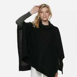 Women's Apt 9 Sparkle Poncho