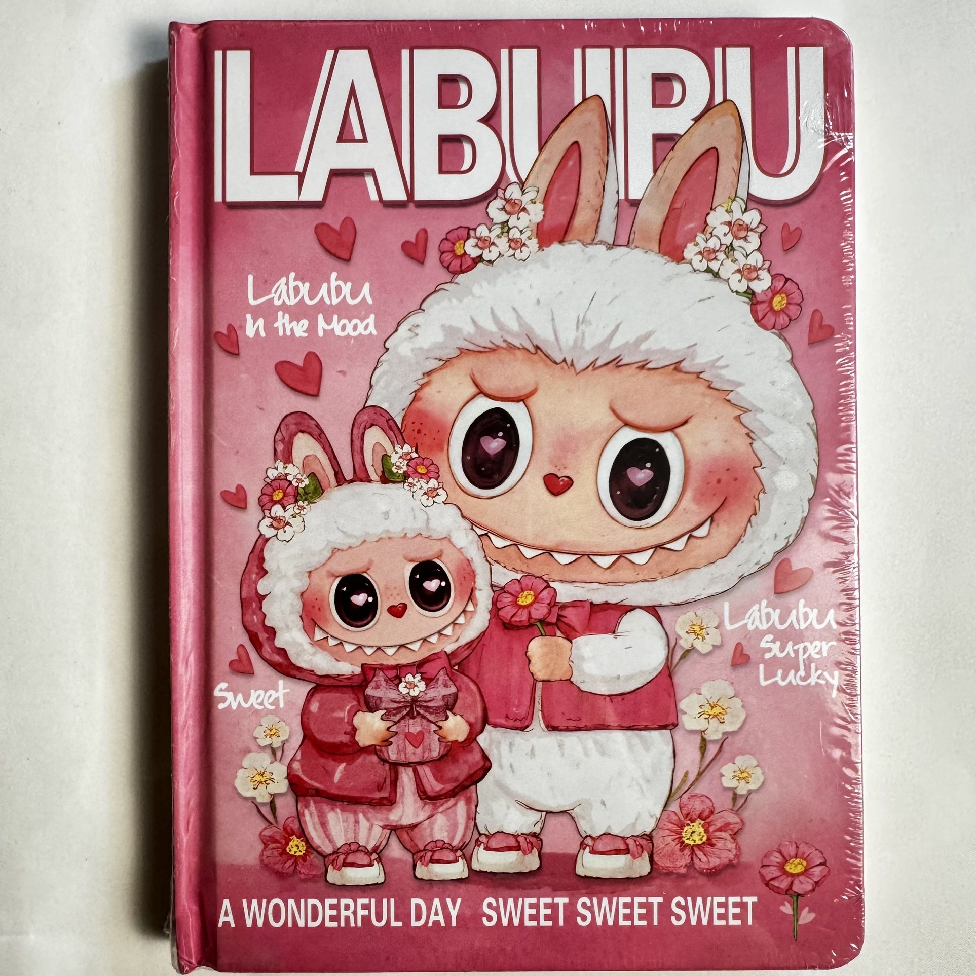 POP MART LABUBU The Monsters Character Colorful Notebook Pink