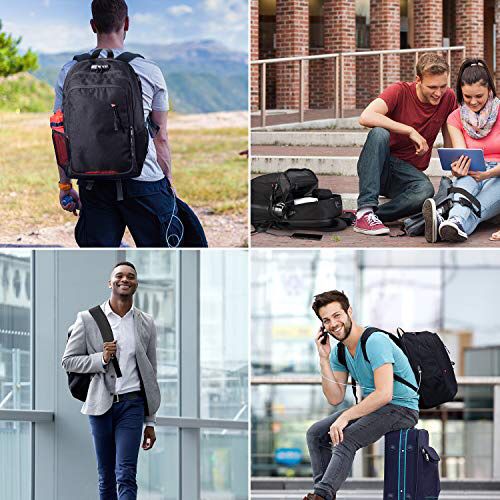New $20 OMORC Anti-Theft Laptop Backpack w/ Lock Waterproof Travel Bag USB Charging Port Fit 15” Notebook