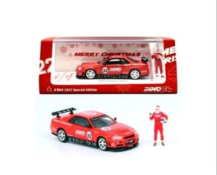 Nissan Skyline GTR R34 Christmas Edition Inno64 Diecast Model Limited Rare 2022