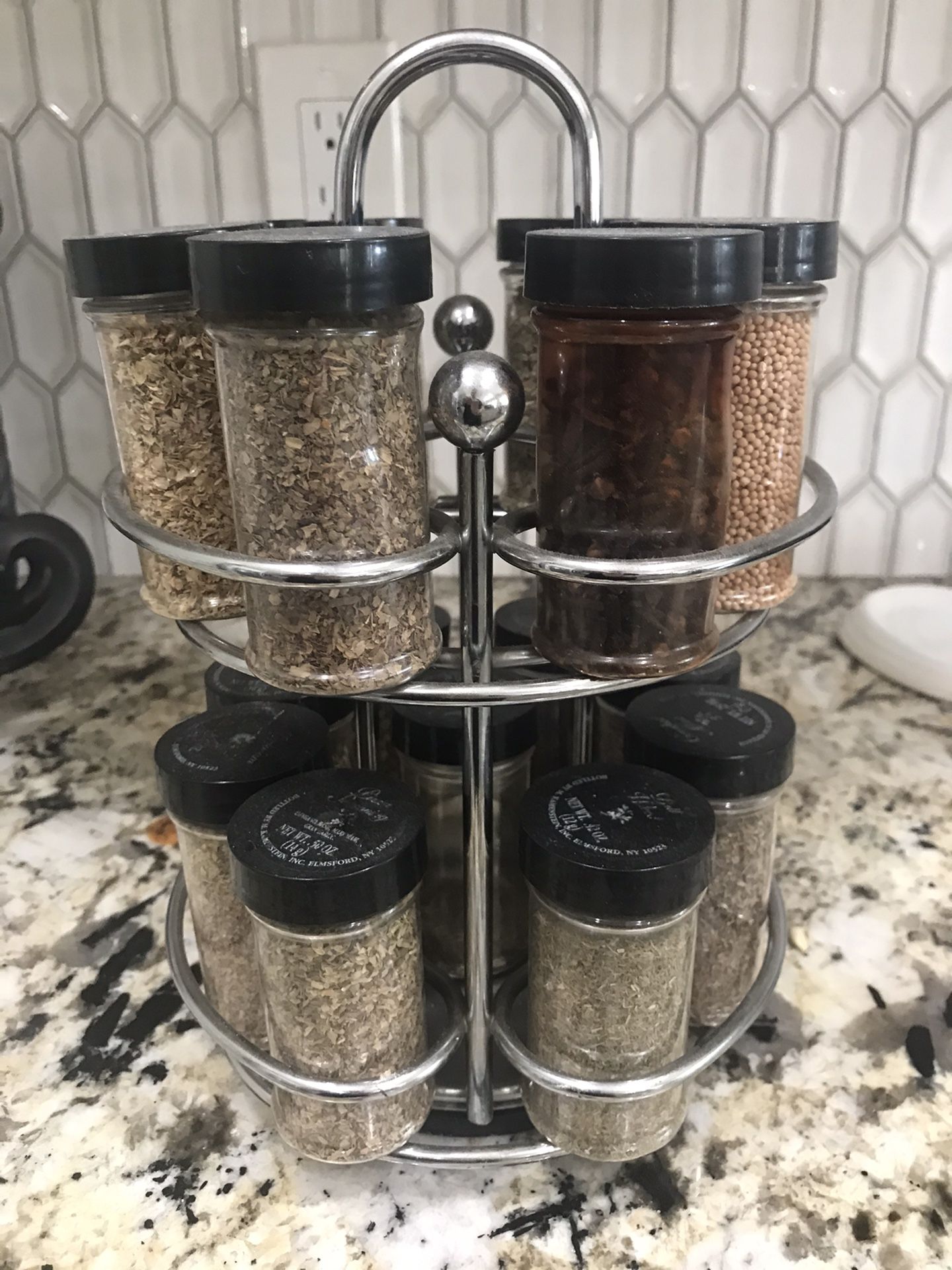 Spice Metal Spin Rack Includes Spices