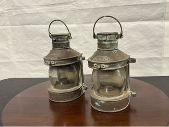 Pair of Vintage Tung Woo Copper Masthead Lanterns