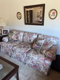 Floral Sofa & Love Seat