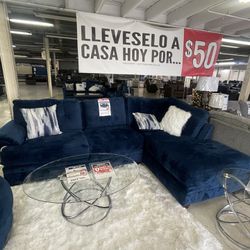 Groovy Navy Sectional 