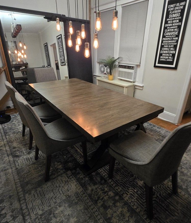 Dinning Table 4 Chairs 1 Dining Bench