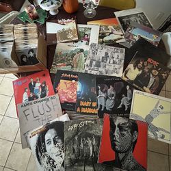 Vintage Vinyl Record Bulk Lot Rock Black Sabbath LED Zeppelin AC/DC 