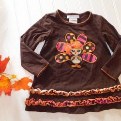 Baby girls size 2T Thanksgiving Turkey dress 