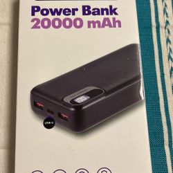 Infinitive Power Bank with a 20000 mAh capacity.  