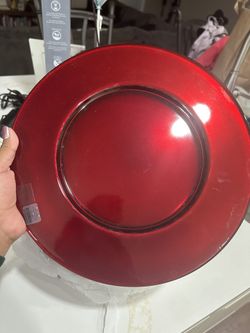 2 Center Glass Candle Plates 