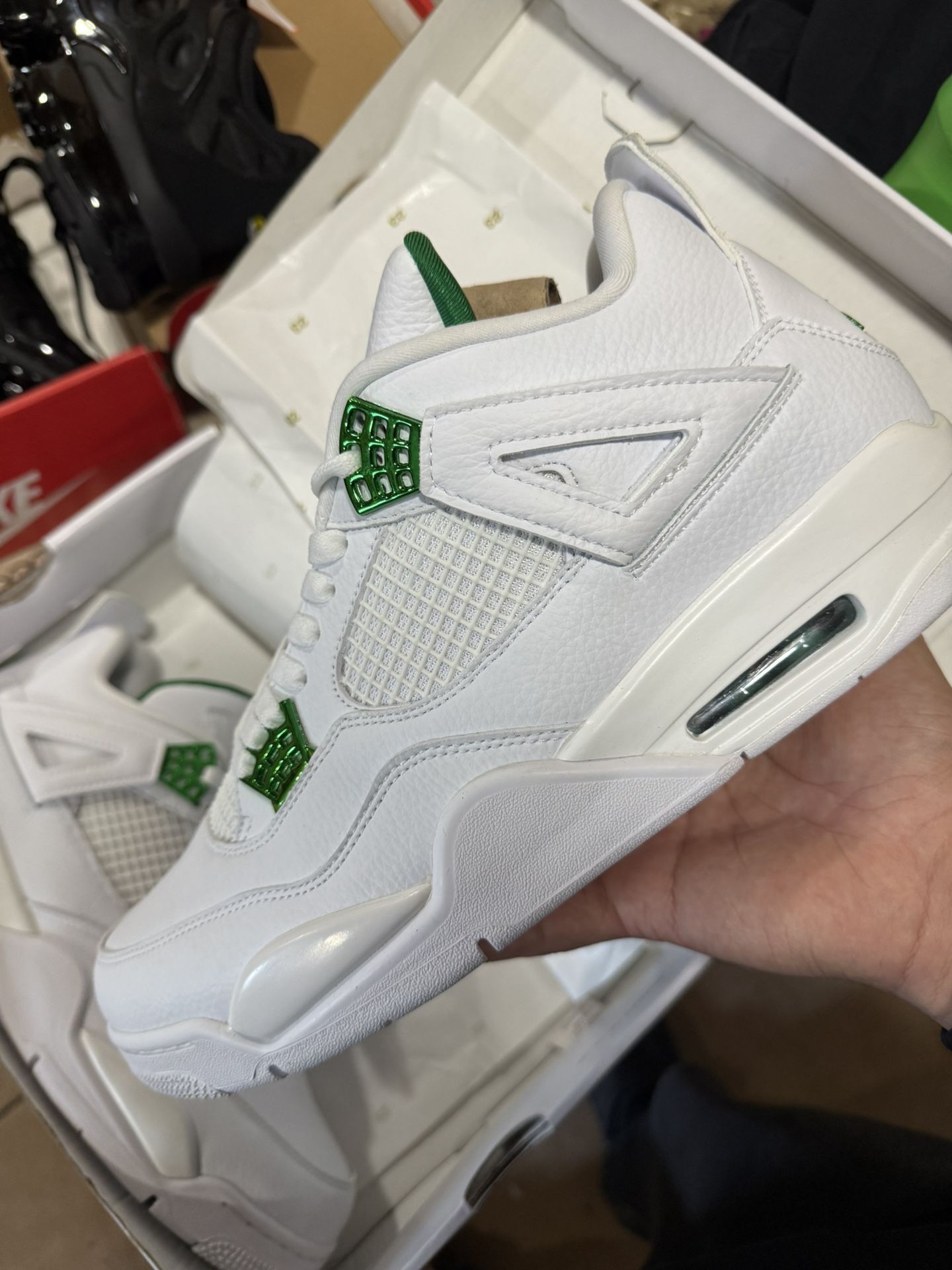 Metallic Greens 4s Jordan’s 